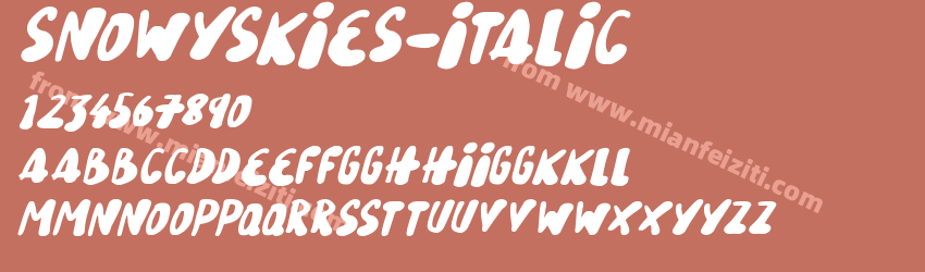 Snowy Skies Italic预览图1