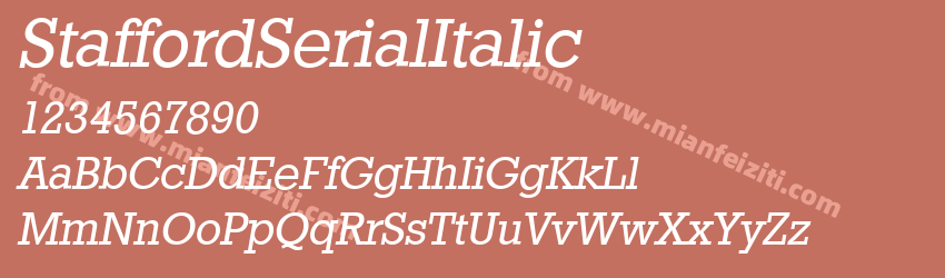 Stafford Serial Italic预览图1