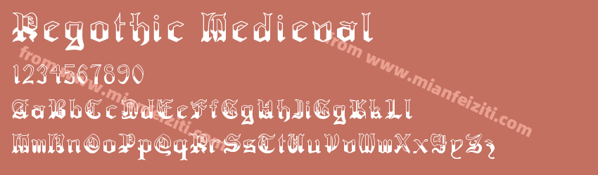 Regothic Medieval字体预览