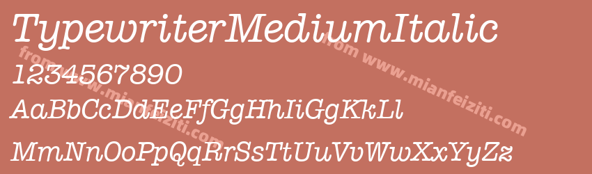 Typewriter Medium Italic预览图1