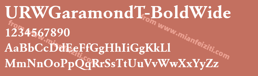 URW GaramondT Bold Wide预览图1