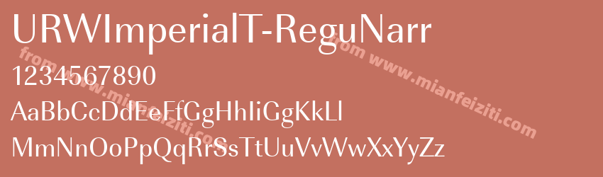 URW ImperialT Regu Narr预览图1