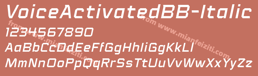 Voice ActivatedBB Italic预览图1