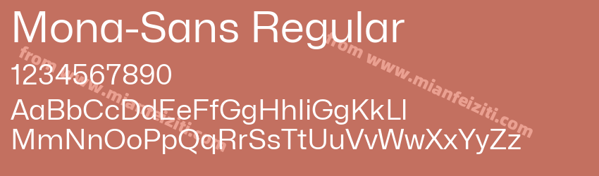 Mona Sans Regular字体预览