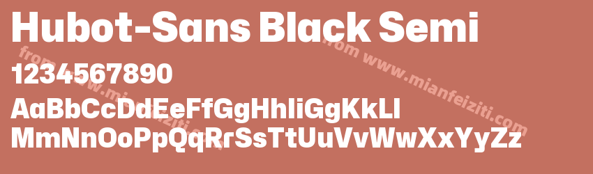 Hubot-Sans Black Semi字体预览