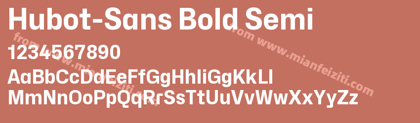 Hubot-Sans Bold Semi字体预览