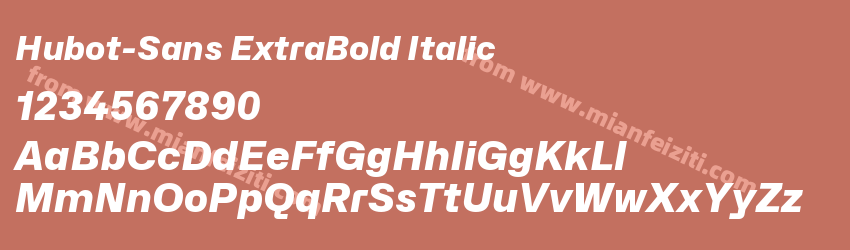 Hubot-Sans ExtraBold Italic字体预览