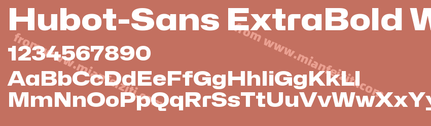 Hubot-Sans ExtraBold Wide字体预览