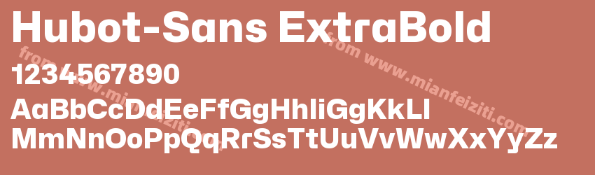 Hubot-Sans ExtraBold字体预览