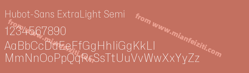 Hubot-Sans ExtraLight Semi字体预览