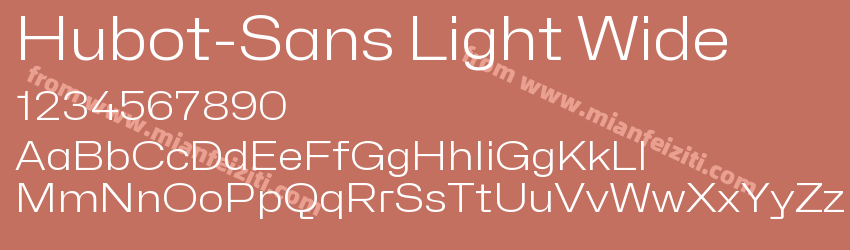 Hubot-Sans Light Wide字体预览