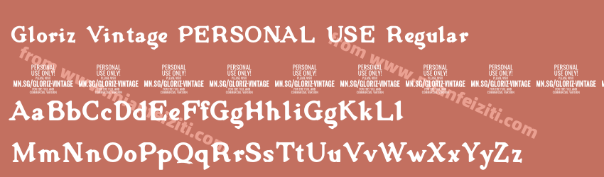 Gloriz Vintage PERSONAL USE Regular预览图1