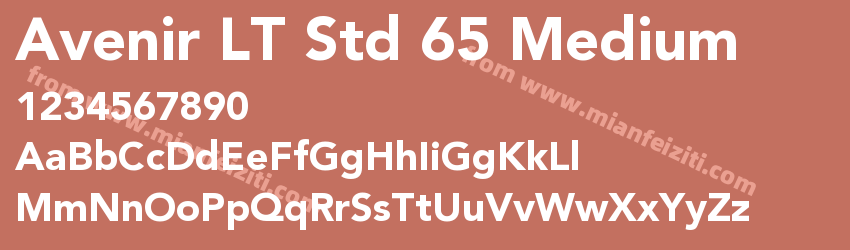 Avenir LT Std 65 Medium预览图1