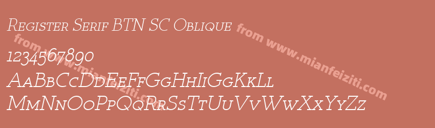 Register Serif BTN SC Oblique预览图1