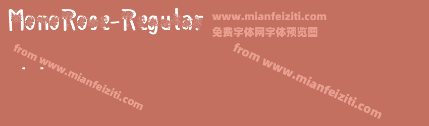 Mono Rose Regular预览图1