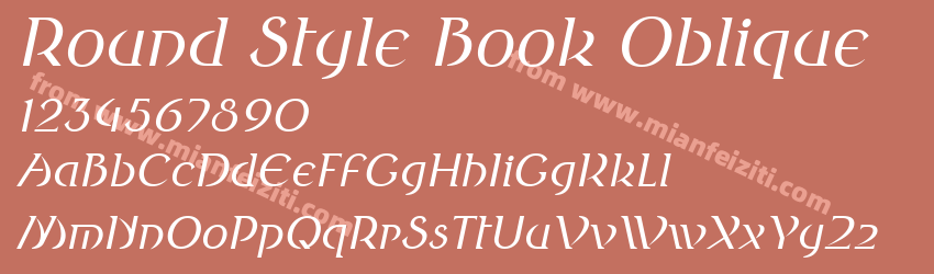 Round Style Book Oblique预览图1