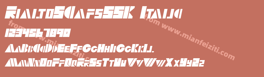 RialtoSCapsSSK Italic字体预览