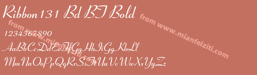 Ribbon131 Bd BT Bold字体预览