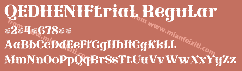 QEDHENI Ftrial Regular预览图1