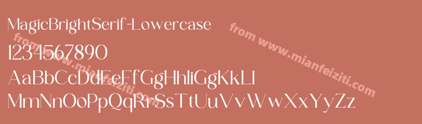Magic Bright Serif Lowercase预览图1
