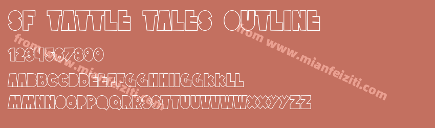 SF Tattle Tales Outline字体预览