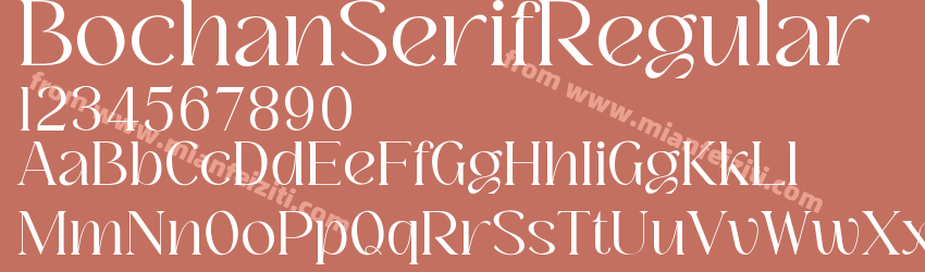 Bochan Serif Regular预览图1