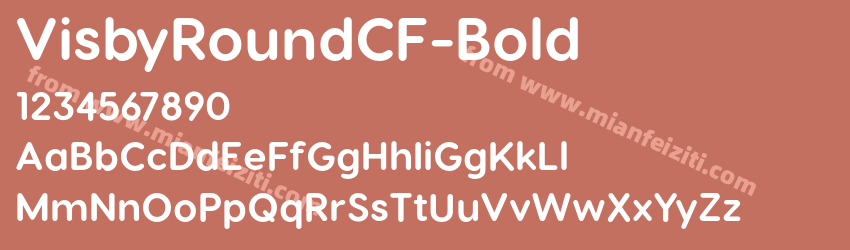 Visby RoundCF Bold预览图1