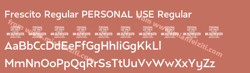 Frescito Regular PERSONAL USE Regular字体预览