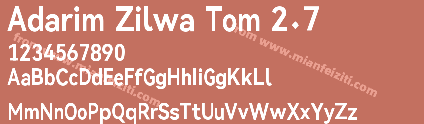 Adarim Zilwa Tom 2.7字体预览