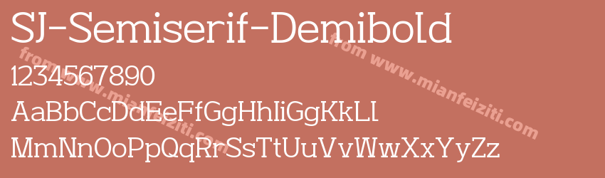 SJ Semiserif Demibold预览图1