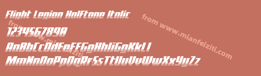 Flight Legion Halftone Italic预览图1