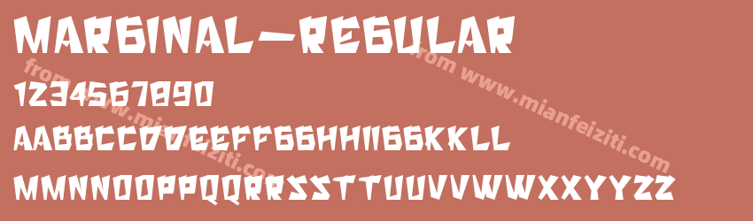 Marginal-Regular字体预览
