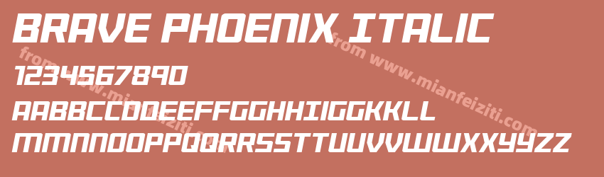 Brave Phoenix Italic预览图1