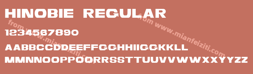 HINOBIE Regular预览图1