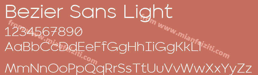 Bezier Sans Light预览图1