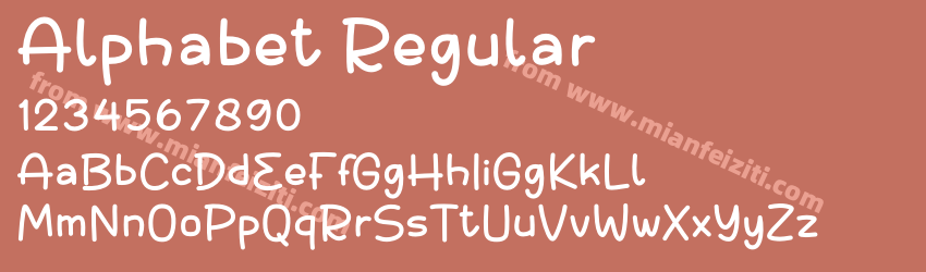 Alphabet Regular字体预览
