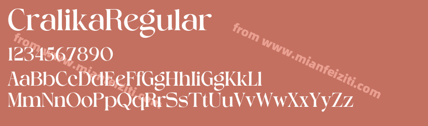 Cralika Regular预览图1 Cralika Regular预览图1