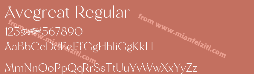 Avegreat Regular字体预览