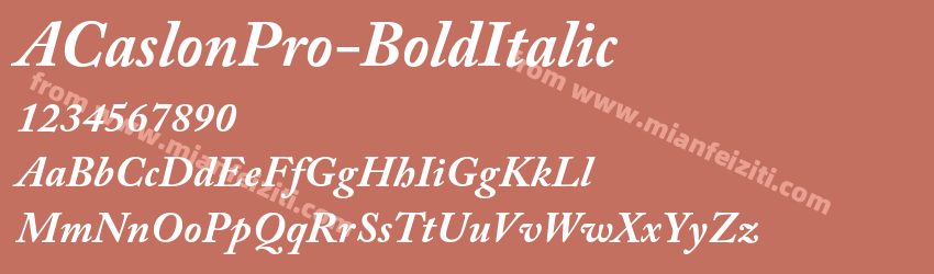A Caslon Pro Bold Italic预览图1