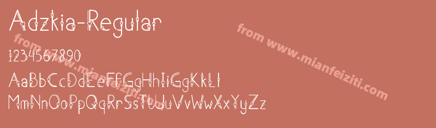 Adzkia-Regular字体预览