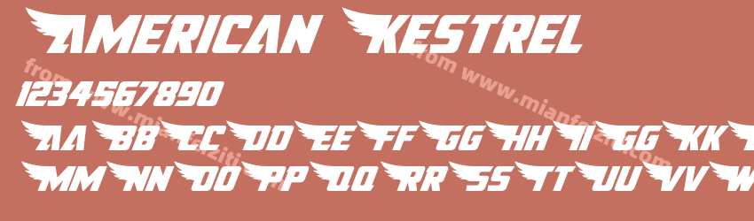 American Kestrel字体预览