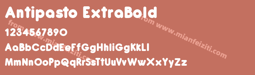 Antipasto ExtraBold字体预览