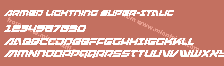 Armed Lightning Super Italic预览图1