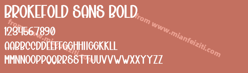 Brokefold Sans Bold字体预览
