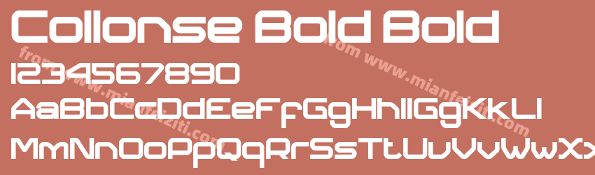 Collonse Bold Bold字体预览
