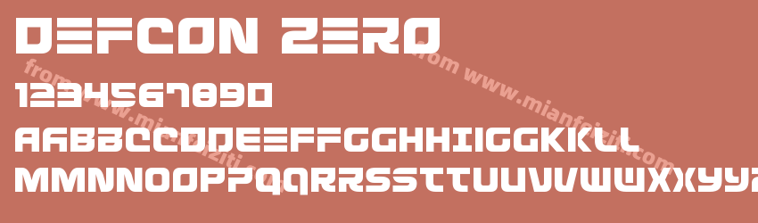 Defcon Zero字体预览