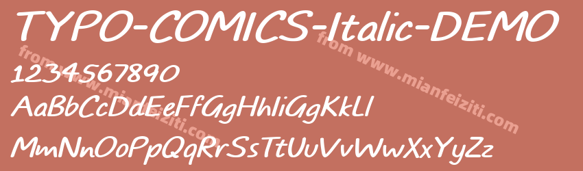 TYPO COMICS Italic DEMO预览图1