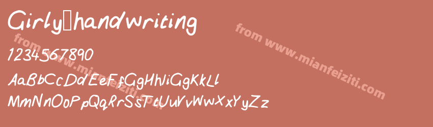 Girly_handwriting预览图1
