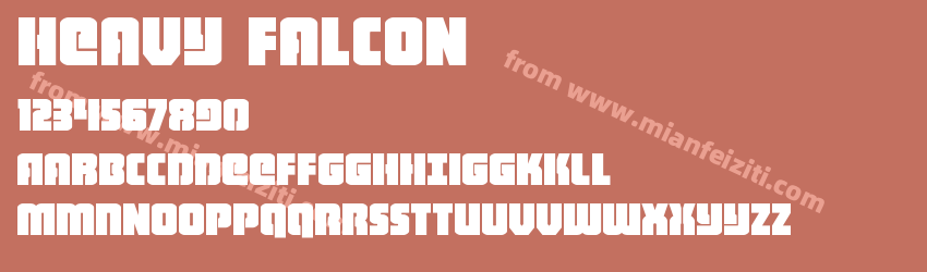 Heavy Falcon字体预览