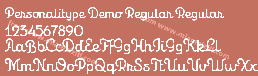 Personalitype Demo Regular Regular字体预览